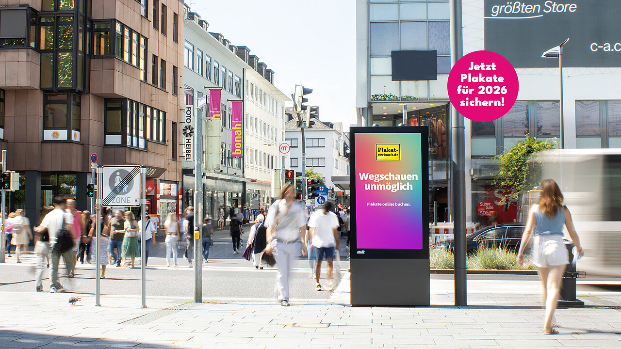 Digitale Vitrine in Innenstadt - Geschäftsjahreseröffnung 2026