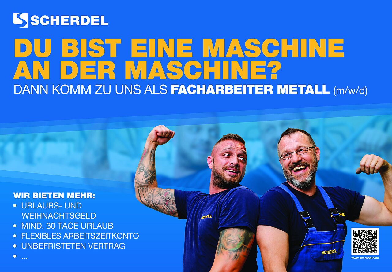 Plakatmotiv von Scherdel zur Personalgewinnung